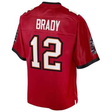 NFL PRO LINE Men's Tom Brady Red Tampa Bay Buccaneers Team Player Jersey