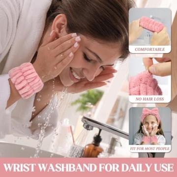 Microfiber Face Wash Wristbands - Stylish and Absorbent