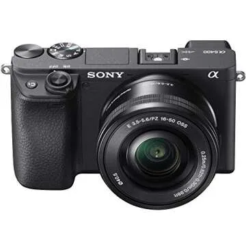 Sony a6400 4K Mirrorless Camera ILCE-6400L/B with 16-50mm F3.5-5.6 Lens Kit (Black) | Official Sony USA Partner Model | Bundle with 0.43x + 2.2X Lenses + Deco Gear Extra Battery, Bag Remote & Flash