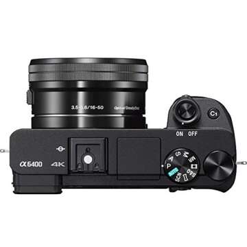 Sony a6400 4K Mirrorless Camera ILCE-6400L/B with 16-50mm F3.5-5.6 Lens Kit (Black) | Official Sony USA Partner Model | Bundle with 0.43x + 2.2X Lenses + Deco Gear Extra Battery, Bag Remote & Flash
