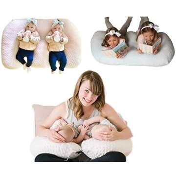 Twin Z Pillow Green, The Only 6 in 1 Twin Pillow for Breastfeeding, Bottlefeeding, Tummy Time and Su...