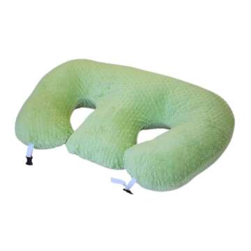 Twin Z Pillow Green, The Only 6 in 1 Twin Pillow for Breastfeeding, Bottlefeeding, Tummy Time and Support, A Must Have for Twins