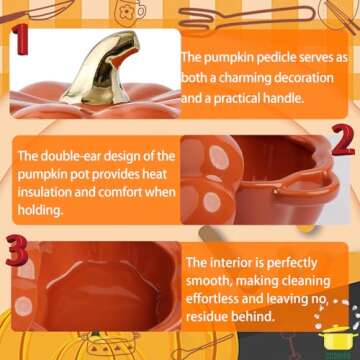 Charming Ceramic Pumpkin Bowl for Thanksgiving and Halloween
