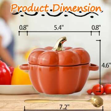Charming Ceramic Pumpkin Bowl for Thanksgiving and Halloween