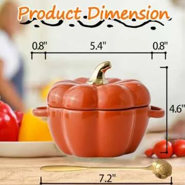 Charming Ceramic Pumpkin Bowl for Thanksgiving and Halloween