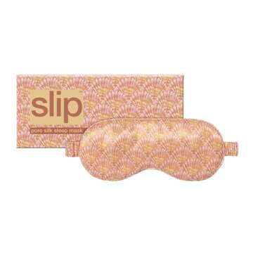 slip Pure Silk Sleep Mask - Nautilus | 100% Mulberry Silk, Ultra Soft & Comfortable | Blocks Light f...