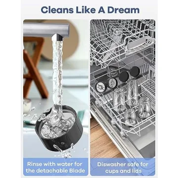 Ganiza Smoothie Blender, Blender for Shakes and Smoothies, 15-Piece Personal Blender and Grinder Combo for Kitchen, Smoothies Maker with 4 BPA-Free Portable Blender Cup, Nutritious Recipe, MAX 900W