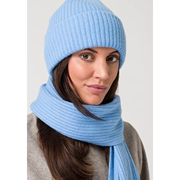 Style Republic Women’s Pure Cashmere Chunky Knit Beanie