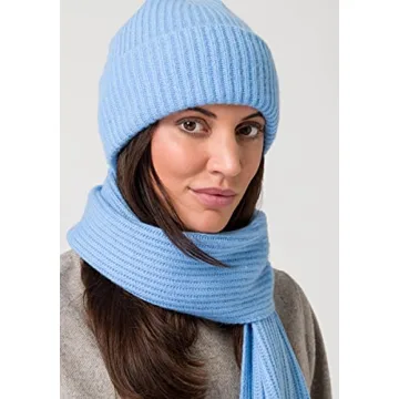 Style Republic Women’s Pure Cashmere Chunky Knit Beanie