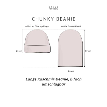 Style Republic Women’s Pure Cashmere Chunky Knit Beanie