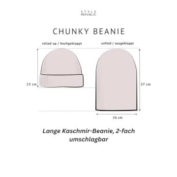 Style Republic Women’s Pure Cashmere Chunky Knit Beanie