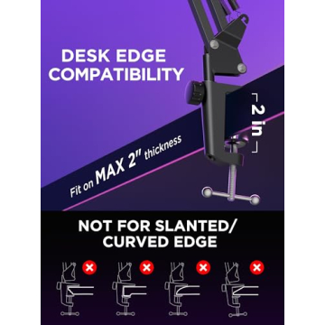 InnoGear Microphone Boom Arm for Popular Mics