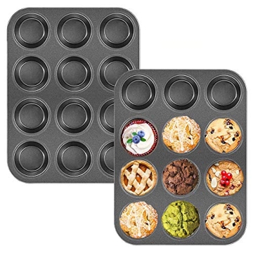 Xilanhhaa Non-Stick 12-Cup Muffin Pan for Easy Baking