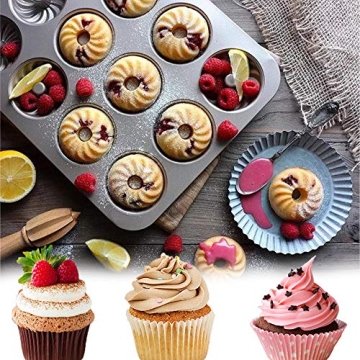 Xilanhhaa Non-Stick 12-Cup Muffin Pan for Easy Baking