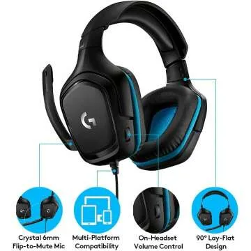 Logitech G432 Wired Gaming Headset with Surround Sound