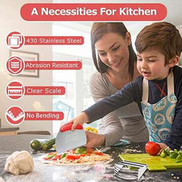 Pastry Cutter Dough Scraper - Sturdy & Comfortable Kitchen Tool for AllBakers