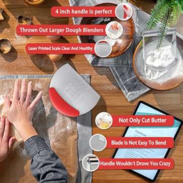 Pastry Cutter Dough Scraper - Durable & Versatile Kitchen Tool