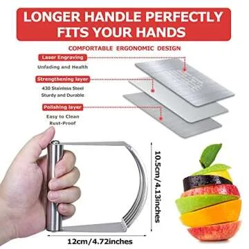 Pastry Cutter Dough Scraper - Durable & Versatile Kitchen Tool
