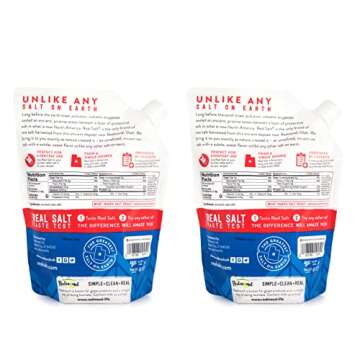 Redmond Real Salt - Ancient Fine Sea Salt, Unrefined Mineral Salt, 26 Ounce Pouch (2 Pack)