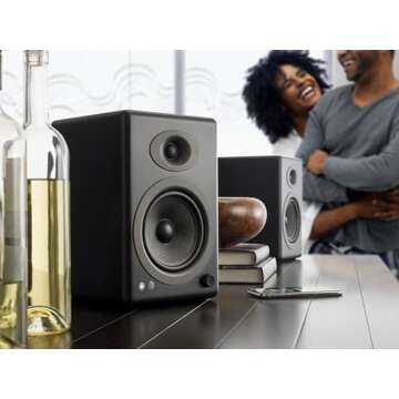 Audioengine A5 Powered Bookshelf Speakers for Music & Gaming