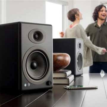 Audioengine A5 Powered Bookshelf Speakers for Music & Gaming