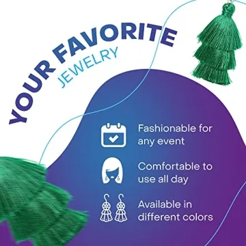 Rave Envy Green Earrings for Women Dangling, St Patricks Day Earrings for Women, Tassel Earrings