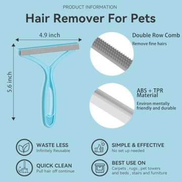 Pet Hair Remover, Dog Cat Hair Remover,Lint Remover,Carpet Rake for Pet Hair Removal,Carpet Rake,Lint Brush,Lint Shaver for Carpets, Car Mat,Couch,Pet Bed,Furniture & Rug