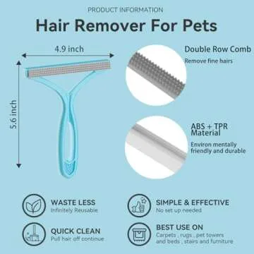 Pet Hair Remover, Dog Cat Hair Remover,Lint Remover,Carpet Rake for Pet Hair Removal,Carpet Rake,Lint Brush,Lint Shaver for Carpets, Car Mat,Couch,Pet Bed,Furniture & Rug