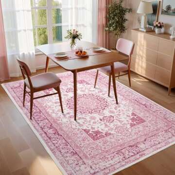 Macgace Vintage 4x6 Washable Rug - Soft, Stylish Comfort