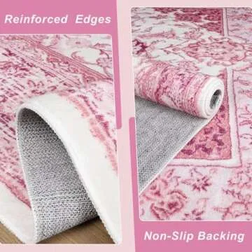 Macgace Vintage 4x6 Washable Rug - Soft, Stylish Comfort