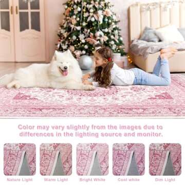 Macgace Vintage 4x6 Washable Rug - Soft, Stylish Comfort