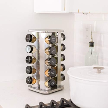 Orii 20 Jar Spice Rack - Elegant Kitchen Organizer