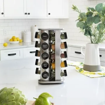 Orii 20 Jar Spice Rack - Elegant Kitchen Organizer