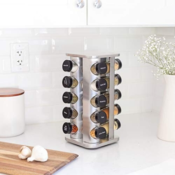 Orii 20 Jar Spice Rack - Elegant Kitchen Organizer