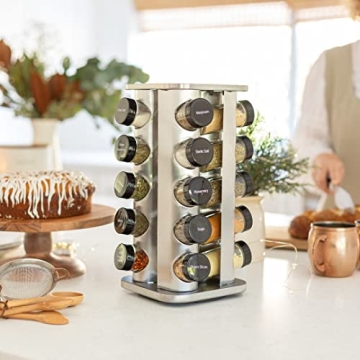 Orii 20 Jar Spice Rack - Elegant Kitchen Organizer