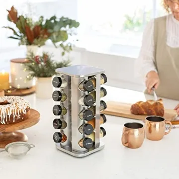 Orii 20 Jar Spice Rack - Elegant Kitchen Organizer