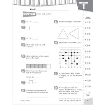 Shell Education 180 Days of Math for Fifth Grade (180 Days of Practice)