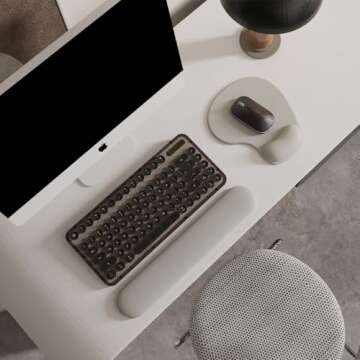 Office Mousepad with Gel Wrist Support - Ergonomic Gaming Desktop Mouse Pad Wrist Rest - Design Game...