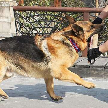 Dog Tug Toy Dog Training Bite Pillow Jute Bite Toy, Suitable for Tug of War,Dog Coarse Hemp Bite Toy with 2 Handles, Puppy Training Interactive Play, Durable Dog Bite Toy for Medium Large Dogs.