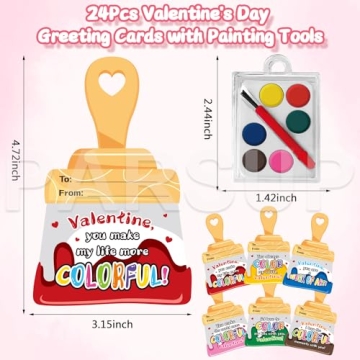 Creative Valentine's Day Cards with Paint Tools for Kids