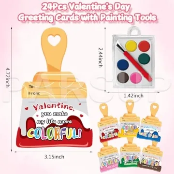 Creative Valentine's Day Cards with Paint Tools for Kids
