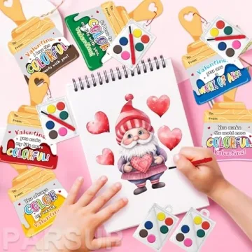 Creative Valentine's Day Cards with Paint Tools for Kids