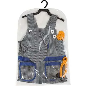 Handyman Costume for Kids and Toddlers, Pretend Play Dress Up Set with Children's Construction Tools Set, Role Play Repairman Outfit for Boys for Halloween, Birthday