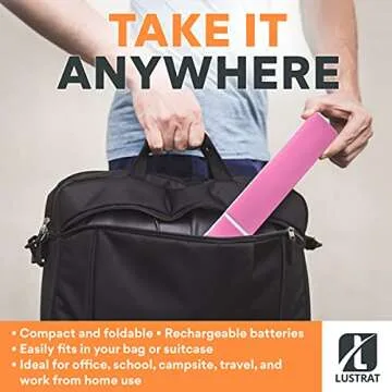 Lustrat LED Desk Lamp - Portable Rechargeable Light for Every Need