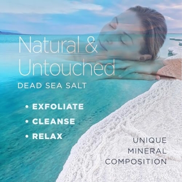 Minera Dead Sea Salt, 100% Pure & Natural, 2 lbs. Fine Grain (0-1.7 mm) Bulk Bag, Easily Dissolving Dead Sea Salts for Soaking & Bathing, Skin Nourishing Fine Sea Salt, Unscented