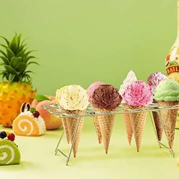 Patelai Ice Cream Cone Baking Racks - 2 Cupcake Holders