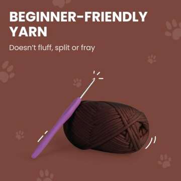 Cookie Box Crochet Kit for Beginners - Learn to Craft Amigurumi Stuffed Animals - Knitting Gift for Kids (13+) and Adults - Beginner-Friendly Yarn - Stitch-by-Stitch Video Tutorial - Bear Bruno