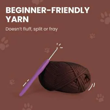 Cookie Box Crochet Kit for Beginners - Learn to Craft Amigurumi Stuffed Animals - Knitting Gift for Kids (13+) and Adults - Beginner-Friendly Yarn - Stitch-by-Stitch Video Tutorial - Bear Bruno