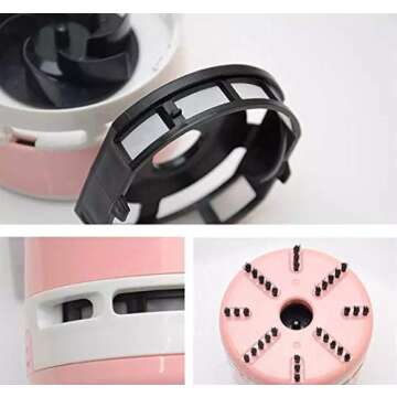 Premium Handheld Vacuum Cleaner | Cordless Mini Handheld Vacuum | Desk Vacuum | Crumb Vacuum | Glitter Vacuum | Hand Vacuum for Home, Office, Car | Battery Operated Keyboard Cleaner (Pink)