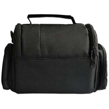 Compact DSLR Camera Case. Padded & Fitted, Camera Bag, Zippered Pockets. Fits Canon Cameras Including Canon Rebel T7. For Camera & Accessories, Shockproof, Includes Cleaning Cloth & Removable Strap